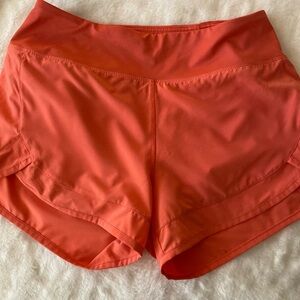 🎉SALE🎉Orange Athletic Shorts with Elastic Waistband and Compression Layer